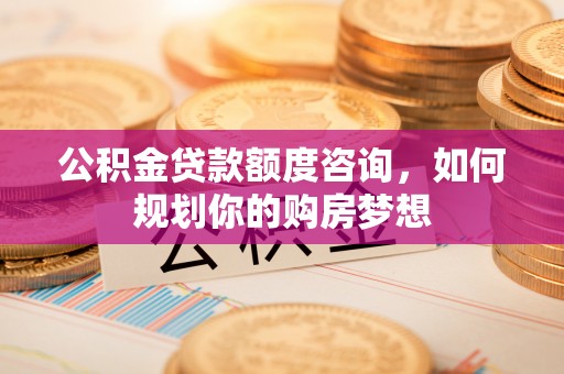 全州公积金贷款额度咨询，如何规划你的购房梦想