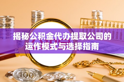 全州揭秘公积金代办提取公司的运作模式与选择指南