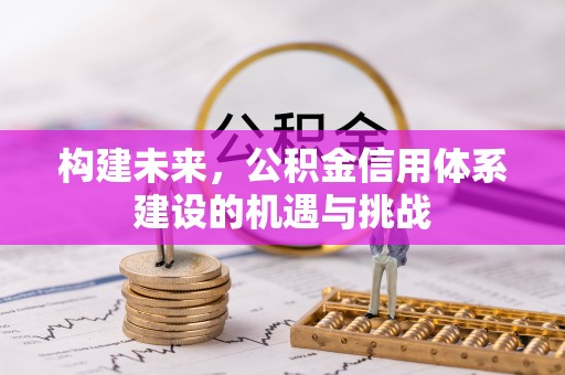 全州构建未来，公积金信用体系建设的机遇与挑战