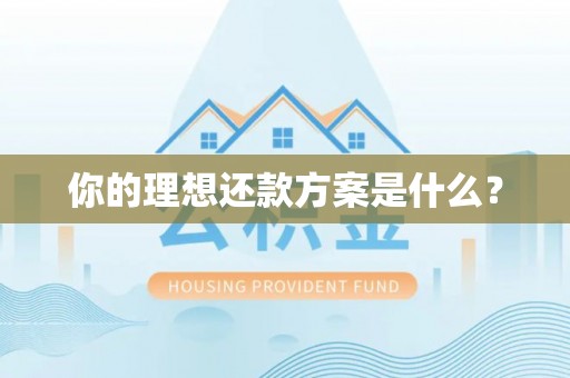 全州你的理想还款方案是什么？