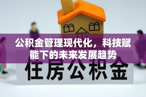 全州公积金管理现代化，科技赋能下的未来发展趋势