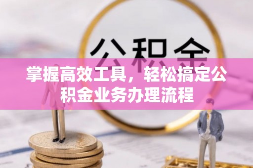 全州掌握高效工具，轻松搞定公积金业务办理流程