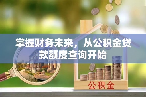 全州掌握财务未来，从公积金贷款额度查询开始